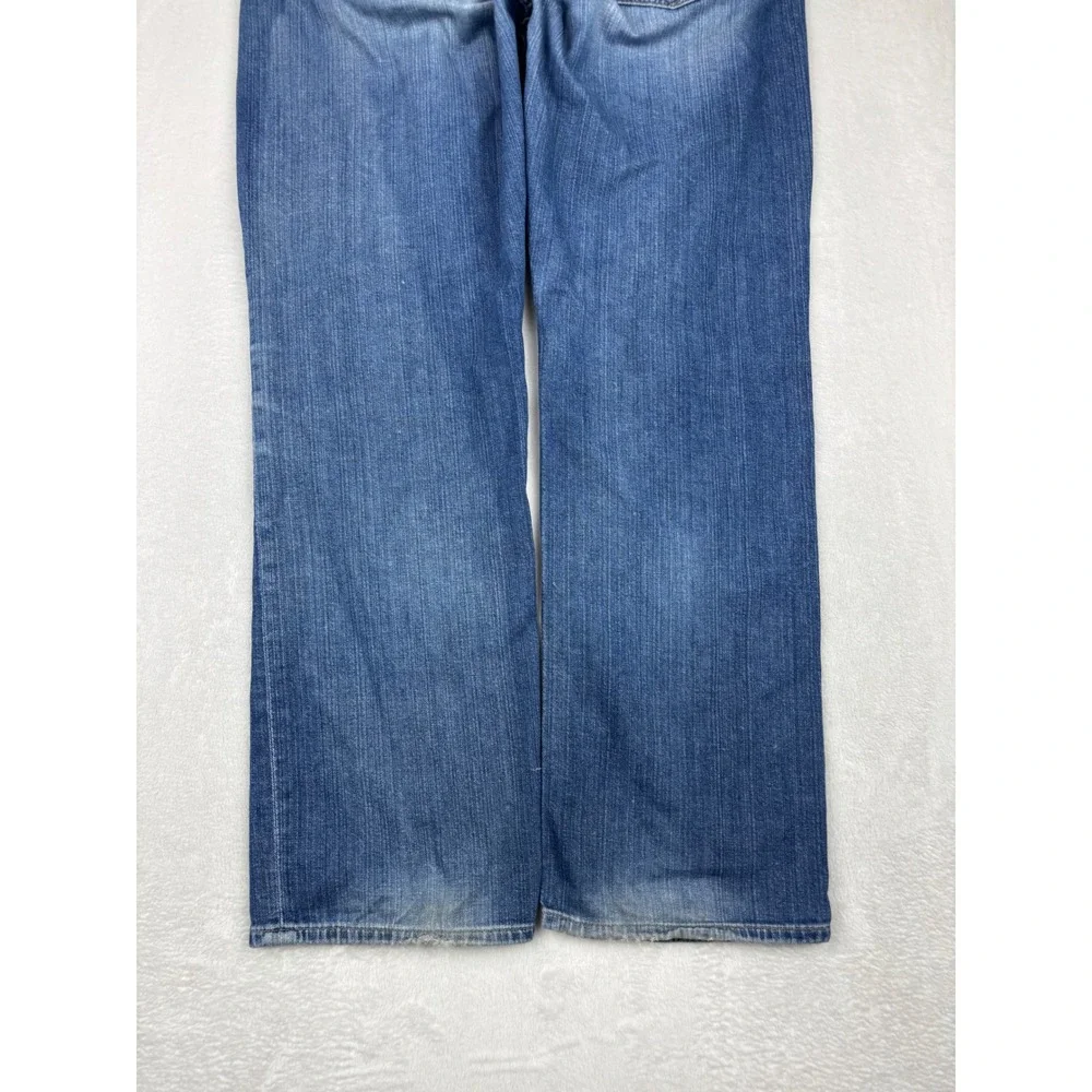 Paige Mens 36x33 Jeans Grungy Medium Blue Wash USA Made